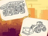 Construction Trucks Coloring Online Game for Kids