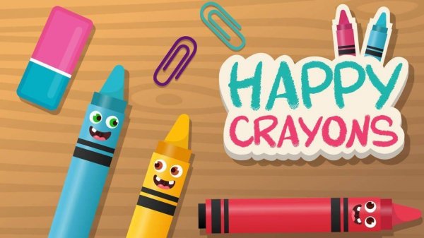 Happy Crayons Coloring Book Game